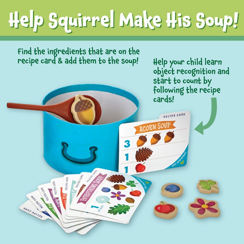Peaceable Kingdom Acorn Soup â€“ Game for You and Your 2 + Year Old â€“ Fun Toddler Games Ages 2â€“4 That Teach Numbers and Counting Skills - Image 3